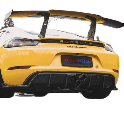 Para o Porsche 718 Boxster Cayman Kit de carroceria Material de fibra de carbono 718 Fibra de carbono difusor traseiro EVO estilo 718 Kit de carroceria de fibra de carbono
