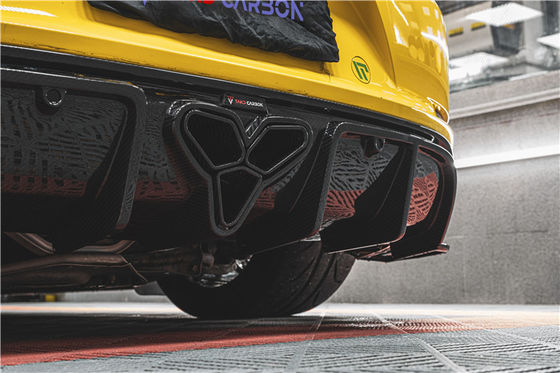 Para o Porsche 718 Boxster Cayman Kit de carroceria Material de fibra de carbono 718 Fibra de carbono difusor traseiro EVO estilo 718 Kit de carroceria de fibra de carbono