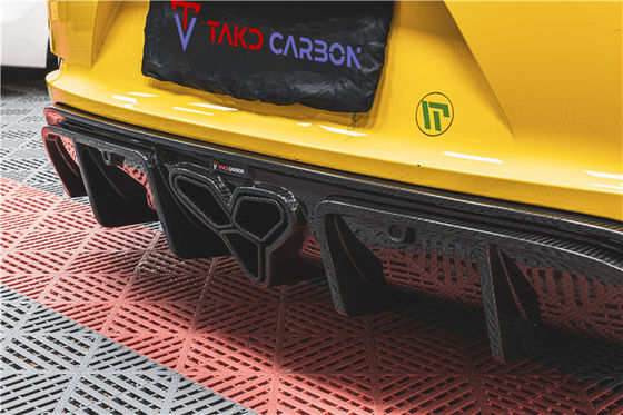 Para o Porsche 718 Boxster Cayman Kit de carroceria Material de fibra de carbono 718 Fibra de carbono difusor traseiro EVO estilo 718 Kit de carroceria de fibra de carbono