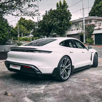 Para o Porsche Taycan Kit de Corpo de Fibra de Carbono Taycan Upgrade Tech Style Fibra de Carbono Fronteiro, Difusor de Lábios, Spoiler Lateral, Saica de Corpo