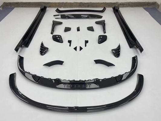 Para o Porsche Taycan Kit de Corpo de Fibra de Carbono Taycan Upgrade Tech Style Fibra de Carbono Fronteiro, Difusor de Lábios, Spoiler Lateral, Saica de Corpo