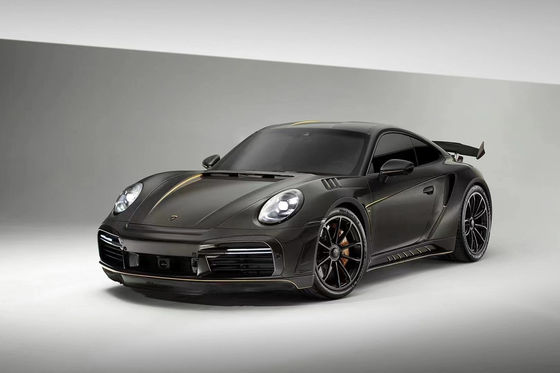 Peças para automóveis Porsche 911 992 Kit de carroceria Material de fibra de carbono seco 911 992 Upgraded TOPCAR Style Body Kit Spoiler