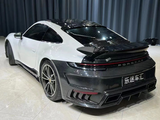 Peças para automóveis Porsche 911 992 Kit de carroceria Material de fibra de carbono seco 911 992 Upgraded TOPCAR Style Body Kit Spoiler