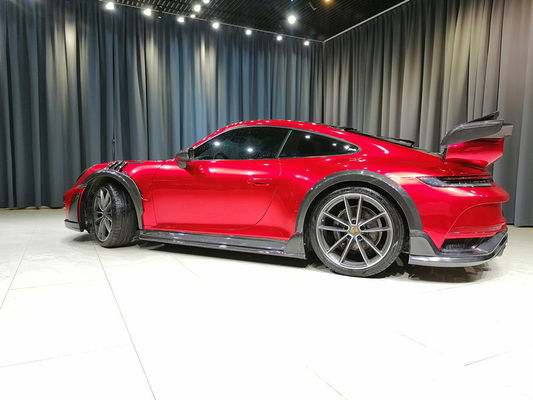 Peças para automóveis Porsche 911 992 Kit de carroceria 911 992 Turbo Upgraded Techart Style Kit de carroceria de cobertura de pára-choque dianteiro e traseiro