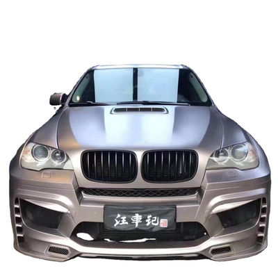 Para BMW E70 E71 X5 Kit de carroceria FPR Material X5 E70 E71 Modernização PD Estilo Frente e traseiro parachoques corpo largo