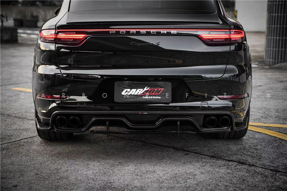 Peças para automóveis Porsche Cayenne Fibra de corpo Kit Cayenne Fibra de carbono Front Spreader Spoiler
