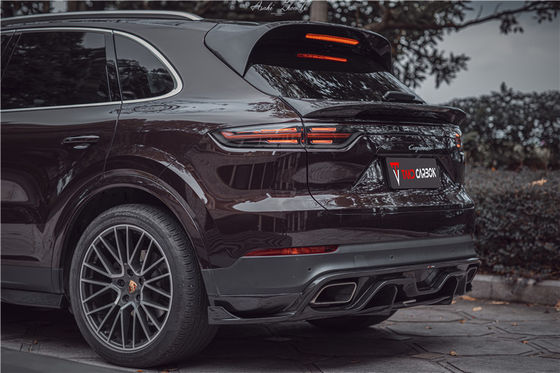 Peças para automóveis Porsche Cayenne Fibra de corpo Kit Cayenne Fibra de carbono Front Spreader Spoiler
