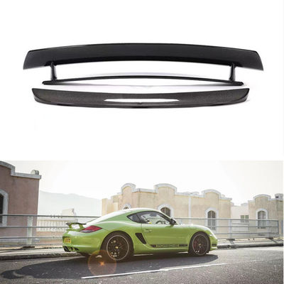 Peças para automóveis Porsche 987 Spoiler de fibra de carbono 987 Upgraded Cayman R Style Tail Spoiler 987 Body Kit