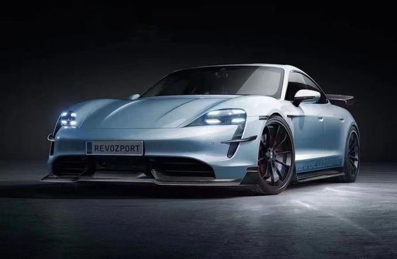 Peças para automóveis para Porsche Taycan Kit de carroceria de fibra de carbono TAYCAN Upgrade REVOZPORT Style Kit de carroceria de spoiler de difusor de pá frontal