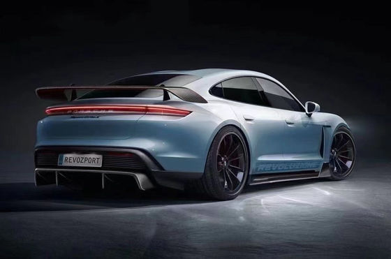 Peças para automóveis para Porsche Taycan Kit de carroceria de fibra de carbono TAYCAN Upgrade REVOZPORT Style Kit de carroceria de spoiler de difusor de pá frontal