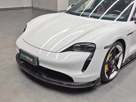 Kit de carroceria de fibra de carbono seca para Porsche Taycan Taycan Upgrade PAKTECHZ Style Kit de carroceria de espátula frontal difusora spoiler