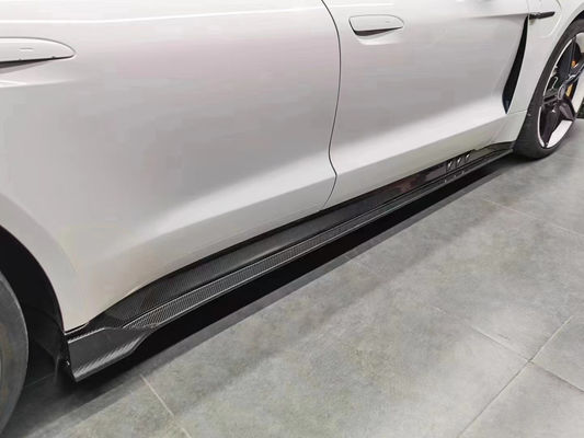 Kit de carroceria de fibra de carbono seca para Porsche Taycan Taycan Upgrade PAKTECHZ Style Kit de carroceria de espátula frontal difusora spoiler