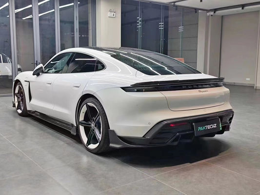 Kit de carroceria de fibra de carbono seca para Porsche Taycan Taycan Upgrade PAKTECHZ Style Kit de carroceria de espátula frontal difusora spoiler