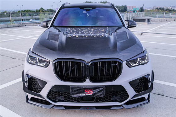 Peças de automóveis Kit de carroceria de fibra de carbono para BMW X5M X5M Carroceria de fibra de carbono X5M Frente de pá de difusor Spoiler X5M Wide Body Kit