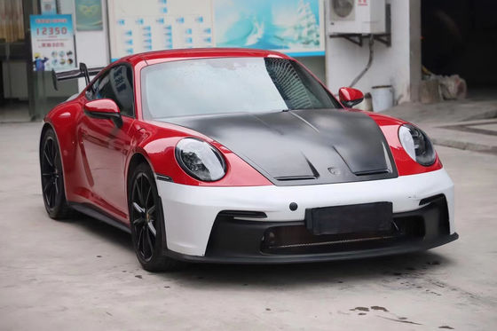 Kit de corpo de material de plástico de PP para Porsche911 992 992 Modernização do estilo GT3 Frente e traseiro Bumper Side Skirt Spoiler Hood Body Kit