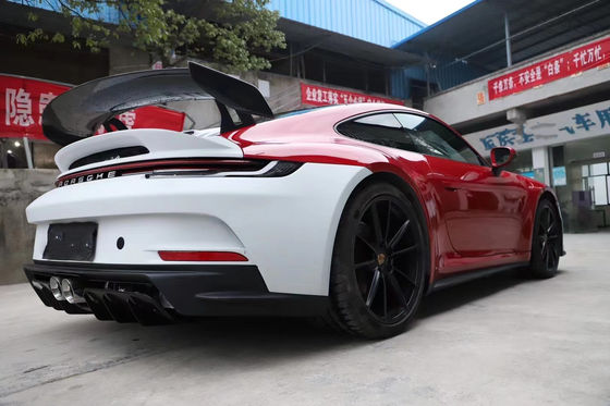 Kit de corpo de material de plástico de PP para Porsche911 992 992 Modernização do estilo GT3 Frente e traseiro Bumper Side Skirt Spoiler Hood Body Kit