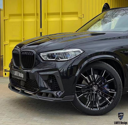 Peças para automóveis para BMW X5M F95 Kit de carroceria de fibra de carbono X5M F95 Kit de carroceria de spoiler de difusor de pá dianteira em estilo LD