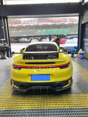 para Porsche 992 Kit de corpo de fibra de carbono 992 Fibra de carbono lábio dianteiro difusor saia lateral spoiler capô guarda-chuva