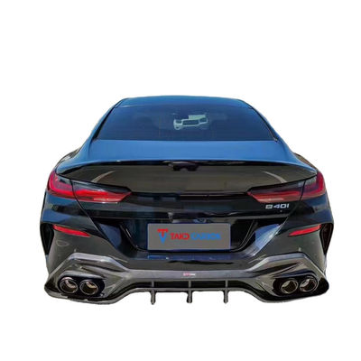 Peças para automóveis para BMW série 8 G14 G15 G16 840i Kit de carroceria de fibra de carbono 840i Fibra de carbono Scoop frontal Spoiler lateral difuso