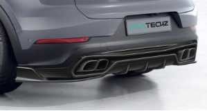 Para Porsche Cayenne Fibra de Carbono Kit Cayenne Fibra de Carbono Frente Difusor de Lábio Spoiler Alto Ala Hood saia lateral