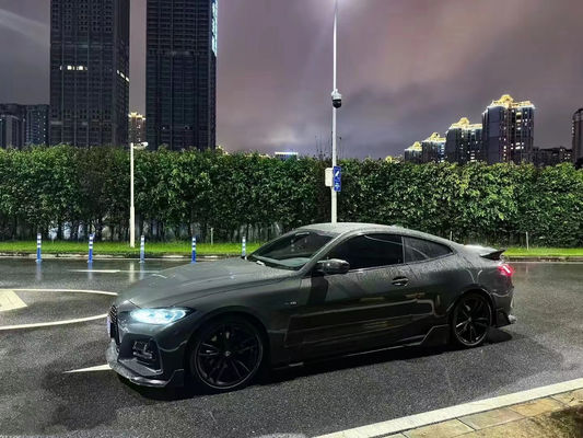Kit de corpo de fibra de carbono para BMW Série 4 G22 G22 Fibra de carbono Frente Pá Difusor Spoiler Lado saia seca Kit de corpo de fibra de carbono