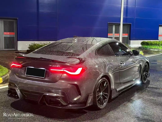 Kit de corpo de fibra de carbono para BMW Série 4 G22 G22 Fibra de carbono Frente Pá Difusor Spoiler Lado saia seca Kit de corpo de fibra de carbono