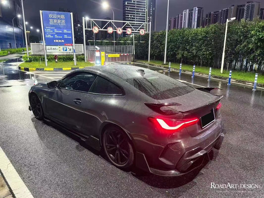 Kit de corpo de fibra de carbono para BMW Série 4 G22 G22 Fibra de carbono Frente Pá Difusor Spoiler Lado saia seca Kit de corpo de fibra de carbono