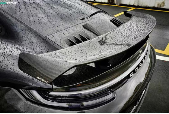 Para o Porsche 992 Turbo Spoiler de Fibra de Carbono 992 Turbo Upgrade Paktechz Style Spoiler de Cobertura de Cauda de Fibra de Carbono