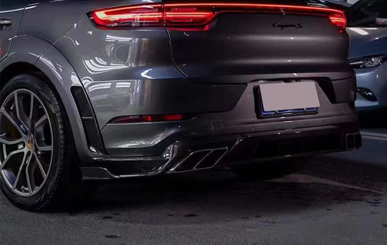 Para o Porsche Cayenne Kit de Fibra de Carbono Wide Body Cayenne Upgrades estilo MSY Fibra de Carbono Front Lip Diffuser Spoiler Hood