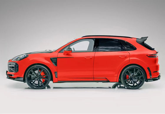 Para o Porsche Cayenne Kit de Fibra de Carbono Wide Body Cayenne Upgrades estilo MSY Fibra de Carbono Front Lip Diffuser Spoiler Hood