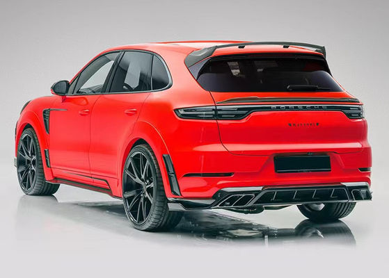Para o Porsche Cayenne Kit de Fibra de Carbono Wide Body Cayenne Upgrades estilo MSY Fibra de Carbono Front Lip Diffuser Spoiler Hood