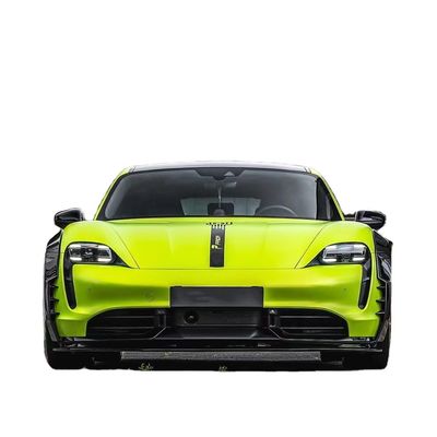 Para Porsche Taycan Kit de corpo largo Taycan Upgrades estilo PD Fibra de Carbono Lobo Fronteiro Diffuser Spoiler Lado saia Arco de roda