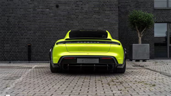 Para Porsche Taycan Kit de corpo largo Taycan Upgrades estilo PD Fibra de Carbono Lobo Fronteiro Diffuser Spoiler Lado saia Arco de roda