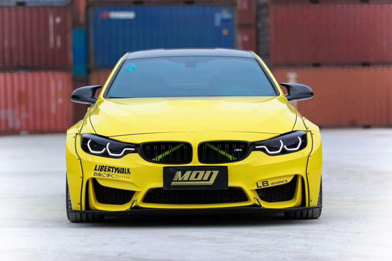 LB Wide-body Kit para BMW M4 F82 Wide-body Kit M4 F82 Upgraded LB Style Front Lip Diffuser Spoiler Carbon Fiber Body Kit