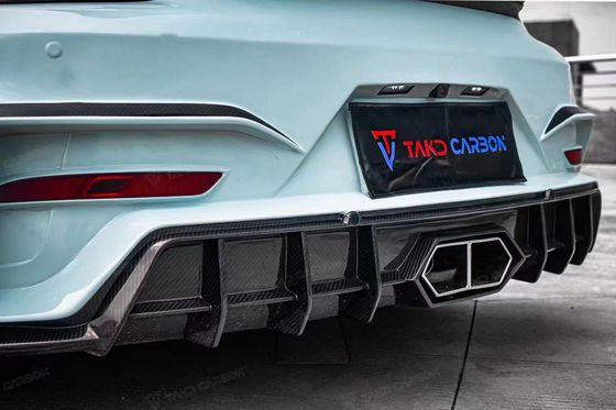 Lake Blue GTS Porsche Body Kit 718 Saica lateral 2017 - 2019 Spoiler do pára-choques