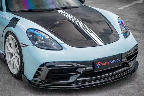 Lake Blue GTS Porsche Body Kit 718 Saica lateral 2017 - 2019 Spoiler do pára-choques