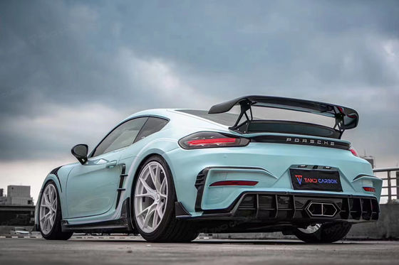 Lake Blue GTS Porsche Body Kit 718 Saica lateral 2017 - 2019 Spoiler do pára-choques