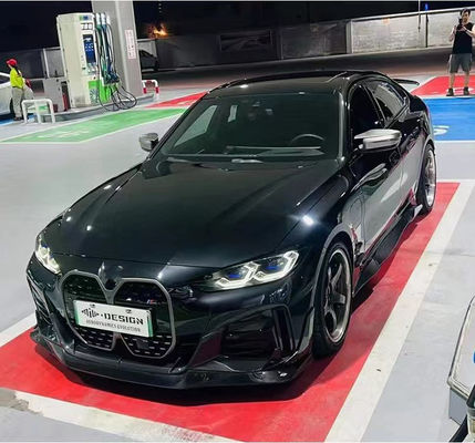 Para BMW I4 Kit de corpo de fibra de carbono I4 Kit de corpo de fibra de carbono Front Lip Diffuser Spoiler Side Skirt Hood I4