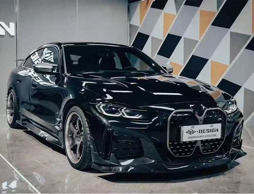 Para BMW I4 Kit de corpo de fibra de carbono I4 Kit de corpo de fibra de carbono Front Lip Diffuser Spoiler Side Skirt Hood I4