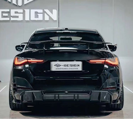 Para BMW I4 Kit de corpo de fibra de carbono I4 Kit de corpo de fibra de carbono Front Lip Diffuser Spoiler Side Skirt Hood I4