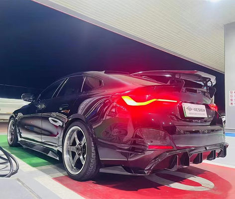Para BMW I4 Kit de corpo de fibra de carbono I4 Kit de corpo de fibra de carbono Front Lip Diffuser Spoiler Side Skirt Hood I4