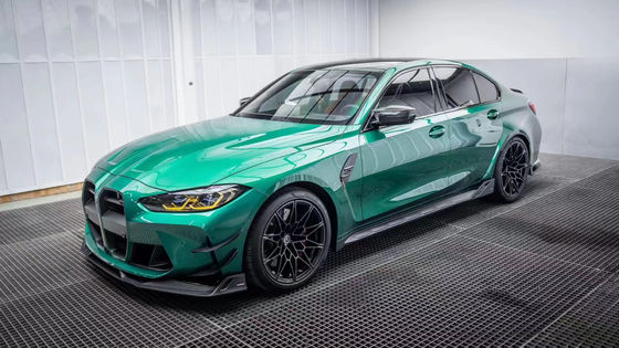 Para o BMW G80 G82 M3 M4 Kit de corpo de fibra de carbono G80 G82 M3 M4 Atualizado AE Estilo Fronteiro Difusor de Lábios Spoiler Side Skirt Body Kit
