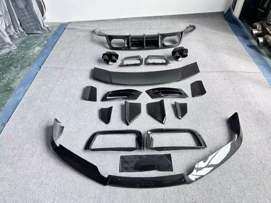 Reparação Porsche 992 Body Kit BS Style Turbo Widebody Diffuser Spoiler Fibra de Carbono Seca