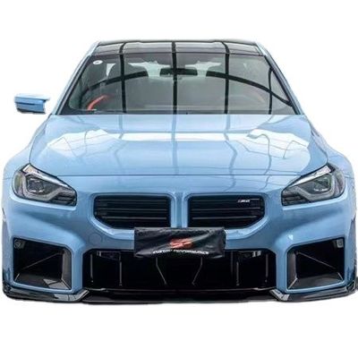 Para BMW M2 G87 Kit de corpo de fibra de carbono M2 G87 Upgraded AE Style Fibra de carbono frontal de lábio difusor spoiler Kit de corpo