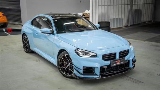 Para BMW M2 G87 Kit de corpo de fibra de carbono M2 G87 Upgraded AE Style Fibra de carbono frontal de lábio difusor spoiler Kit de corpo