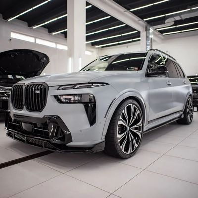 Para BMW X7 Fibra de Carbono Kit de corpo X7 Fibra de Carbono Frente Lips Diffuser Spoiler Hood Side Skirt Wide Body Kit