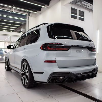 Para BMW X7 Fibra de Carbono Kit de corpo X7 Fibra de Carbono Frente Lips Diffuser Spoiler Hood Side Skirt Wide Body Kit