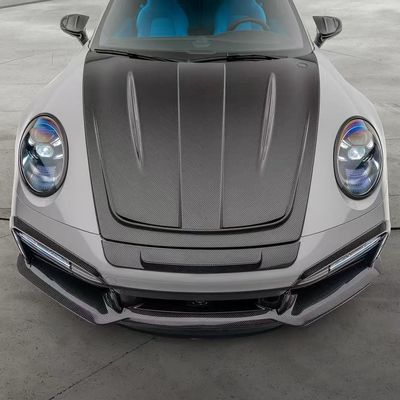 992 Turbo Porsche Body Kit Fibra de Carbono MSY Estilo Diy Rear Bumper Spoiler Hood