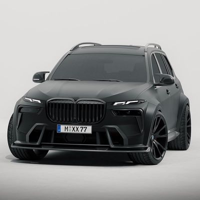 Para BMW X7 Fibra de Carbono Kit de corpo X7 Fibra de Carbono Frente Lips Diffuser Spoiler Hood Side Skirt Wide Body Kit