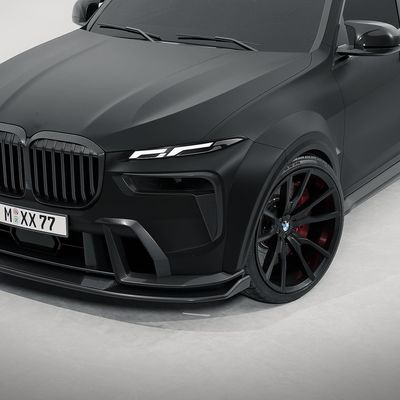 Para BMW X7 Fibra de Carbono Kit de corpo X7 Fibra de Carbono Frente Lips Diffuser Spoiler Hood Side Skirt Wide Body Kit